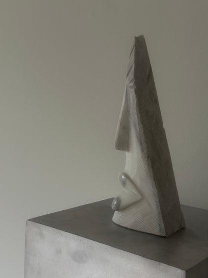 MARBLE  Moai statue signed "Piccini.Cris
