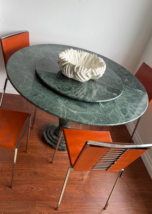 1980s VERDE ALPI MARBLE TABLE