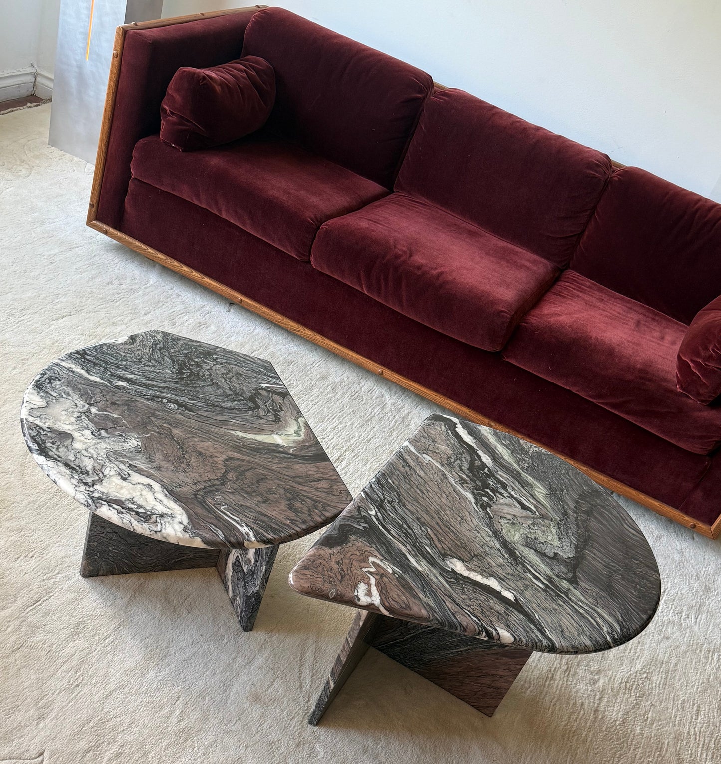 VINTAGE Velvet & Wood Sofas