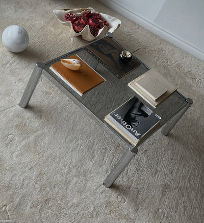 MCM Chrome with Glass Top Coffee Table