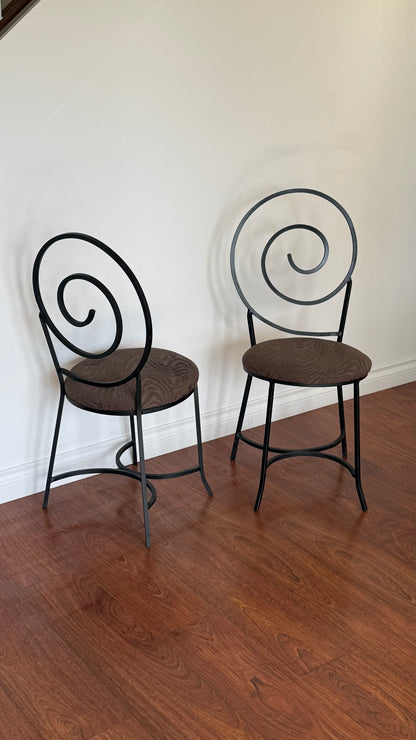 Post Modern Metal Spiral Chairs