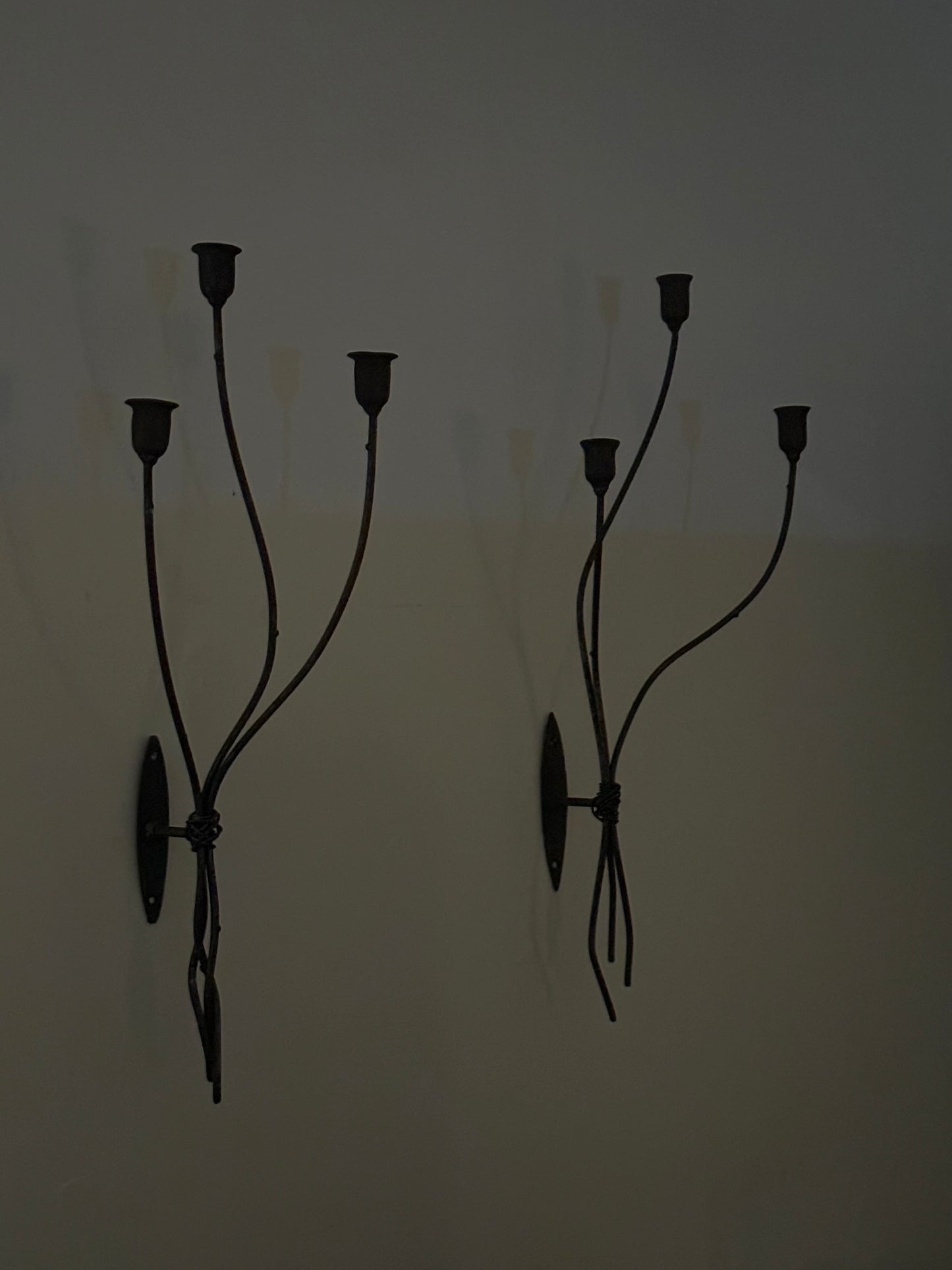 Vintage IRON Candle Sconces