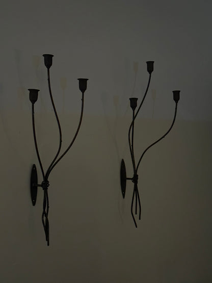 Vintage IRON Candle Sconces
