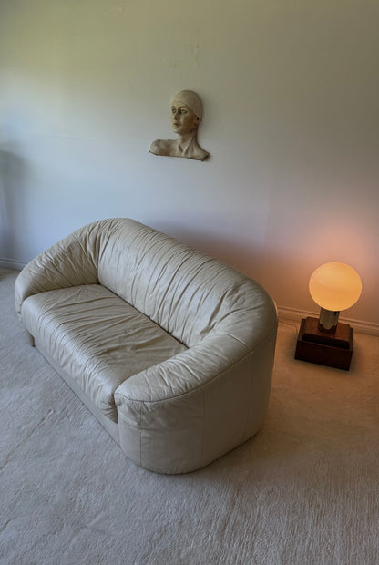 1980s LEATHER SOFA