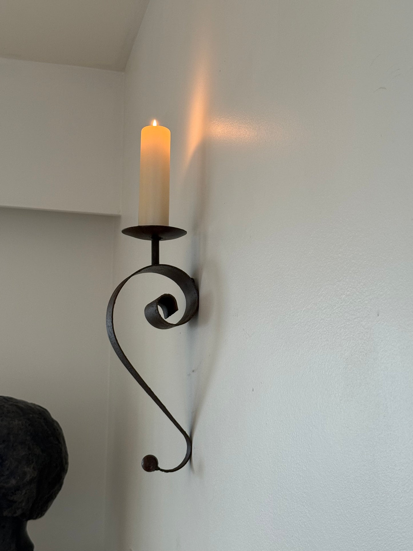 Post Mod Metal Wall Sconce Candle Holders