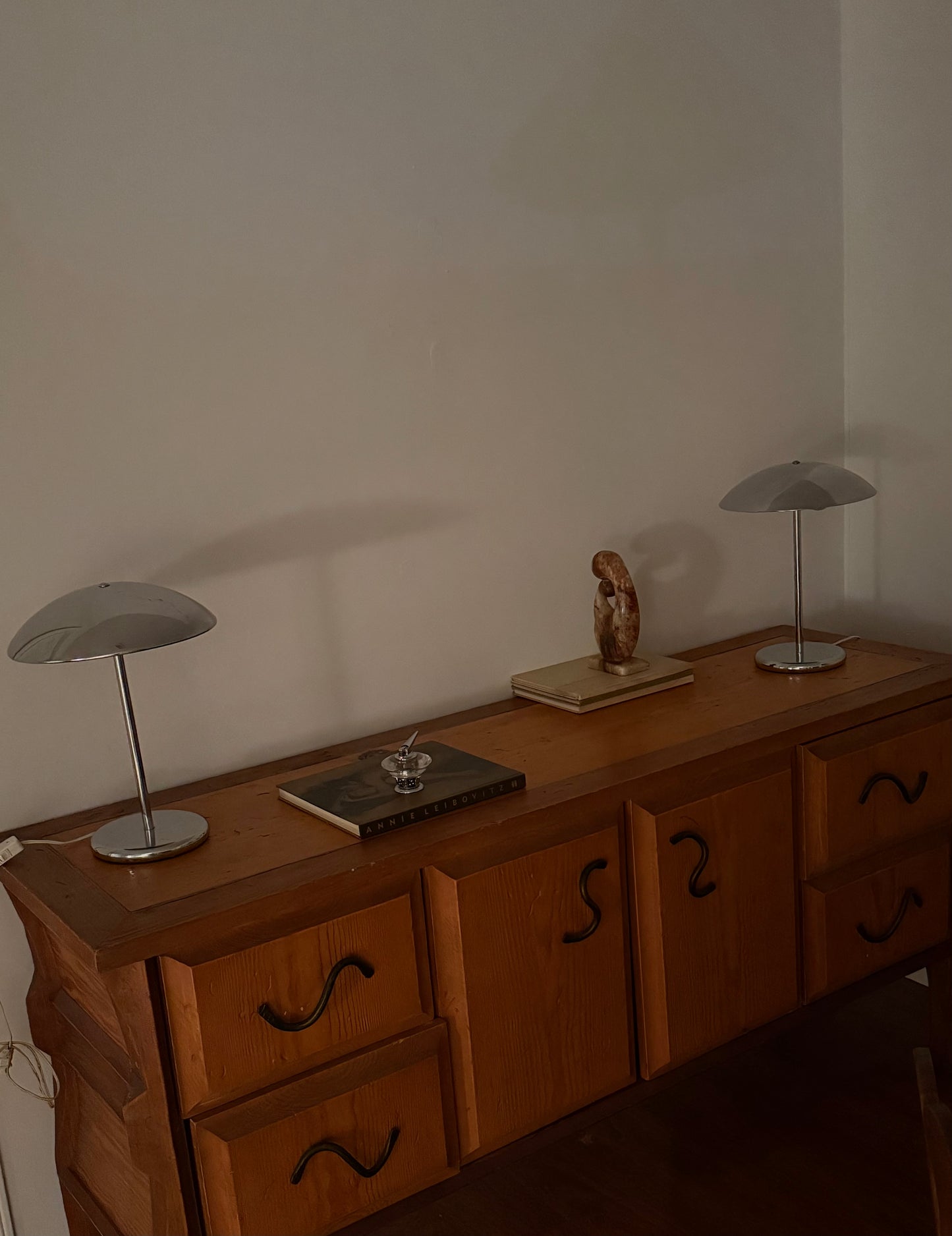 ROBERT SONNEMAN CHROME LAMPS