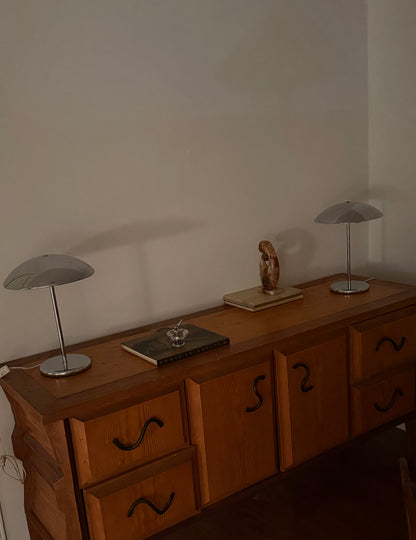 ROBERT SONNEMAN CHROME LAMPS