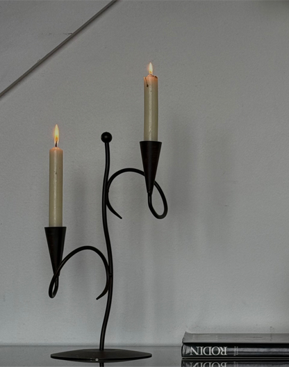 VINTAGE IRON CANDELABRA