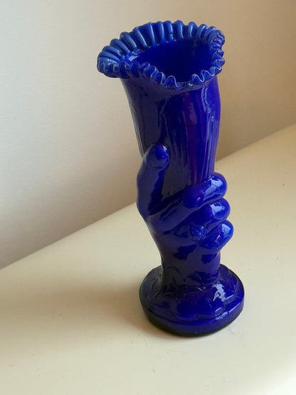 Antique Victorian BLUE hand Vase