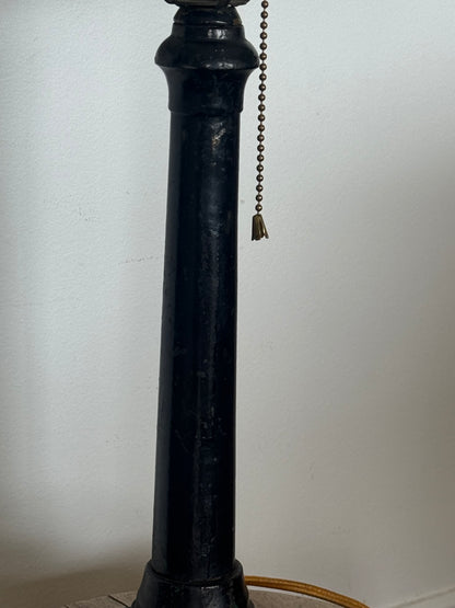 1930s IRON & GLASS TABLE LAMP