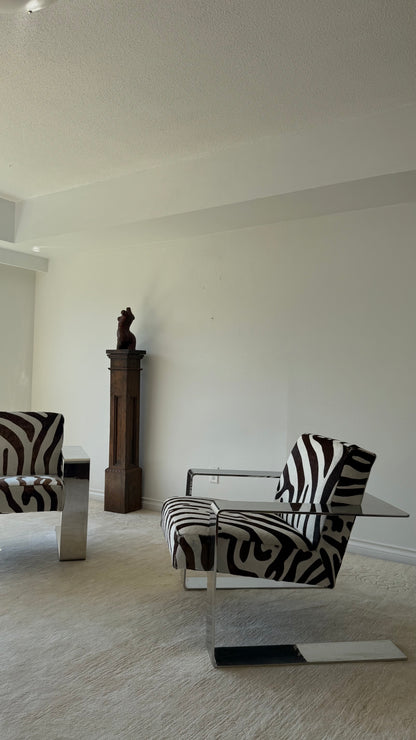 BERNHARDT CHROME “ Connor”  Lounge Chairs