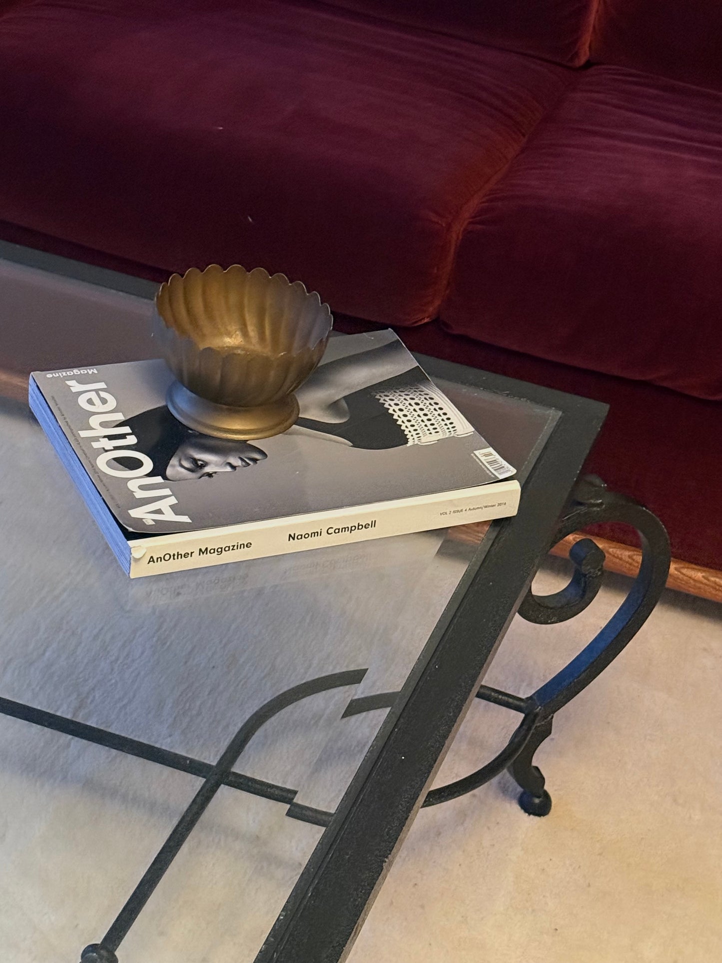 Vintage Scalloped Brass Bowl