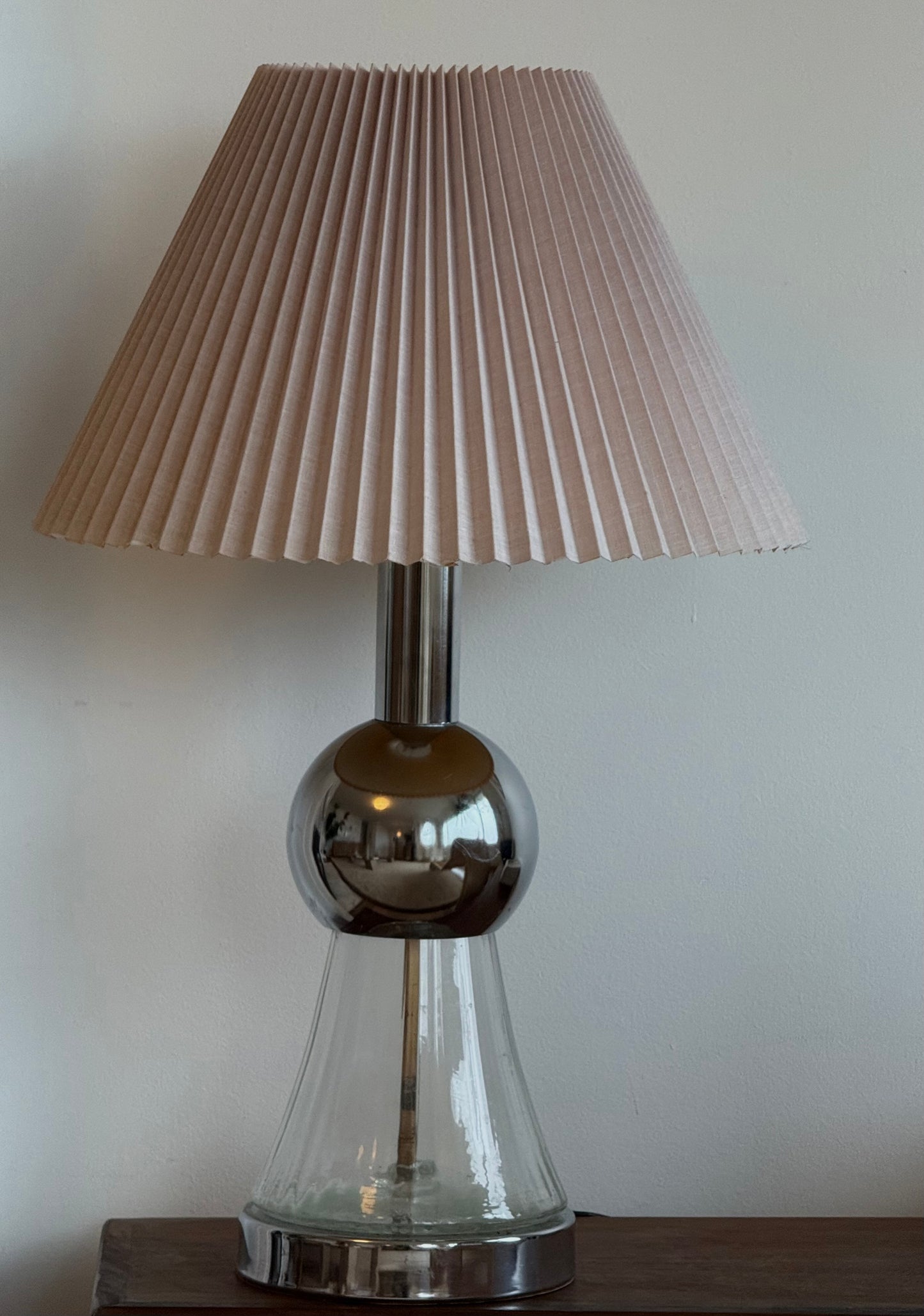 GEORGE KOVACS Chrome and Glass Lamp by