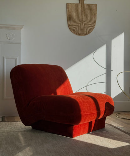 1980S CURVY VELVET CHAIR