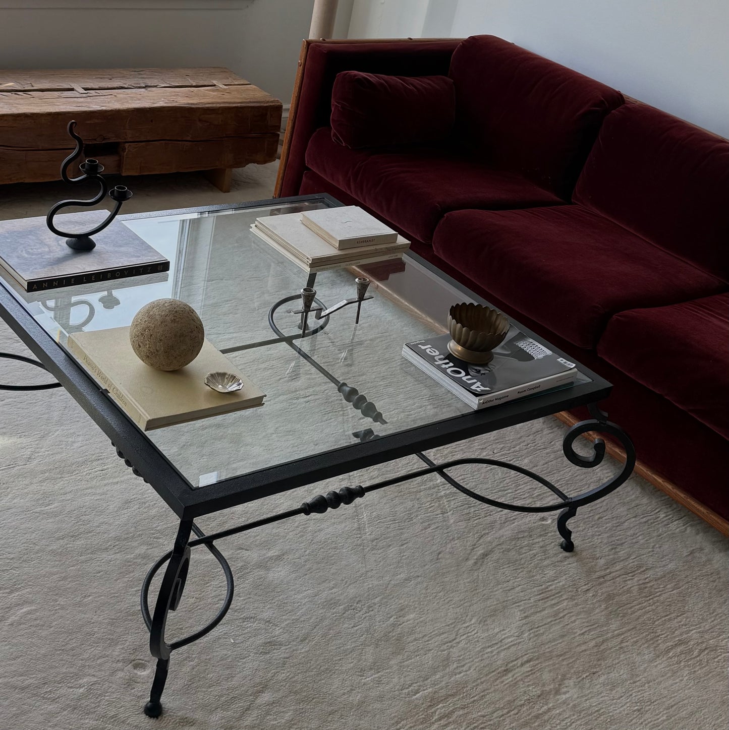 Art Nouveau Wrought Iron Coffee Table