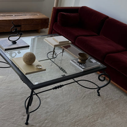Art Nouveau Wrought Iron Coffee Table