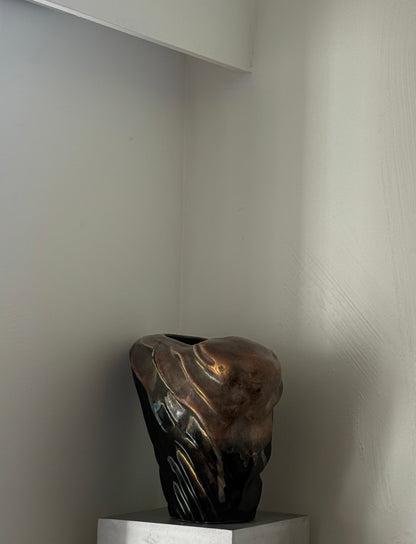 1980s TONY EVANS RAKU VASE