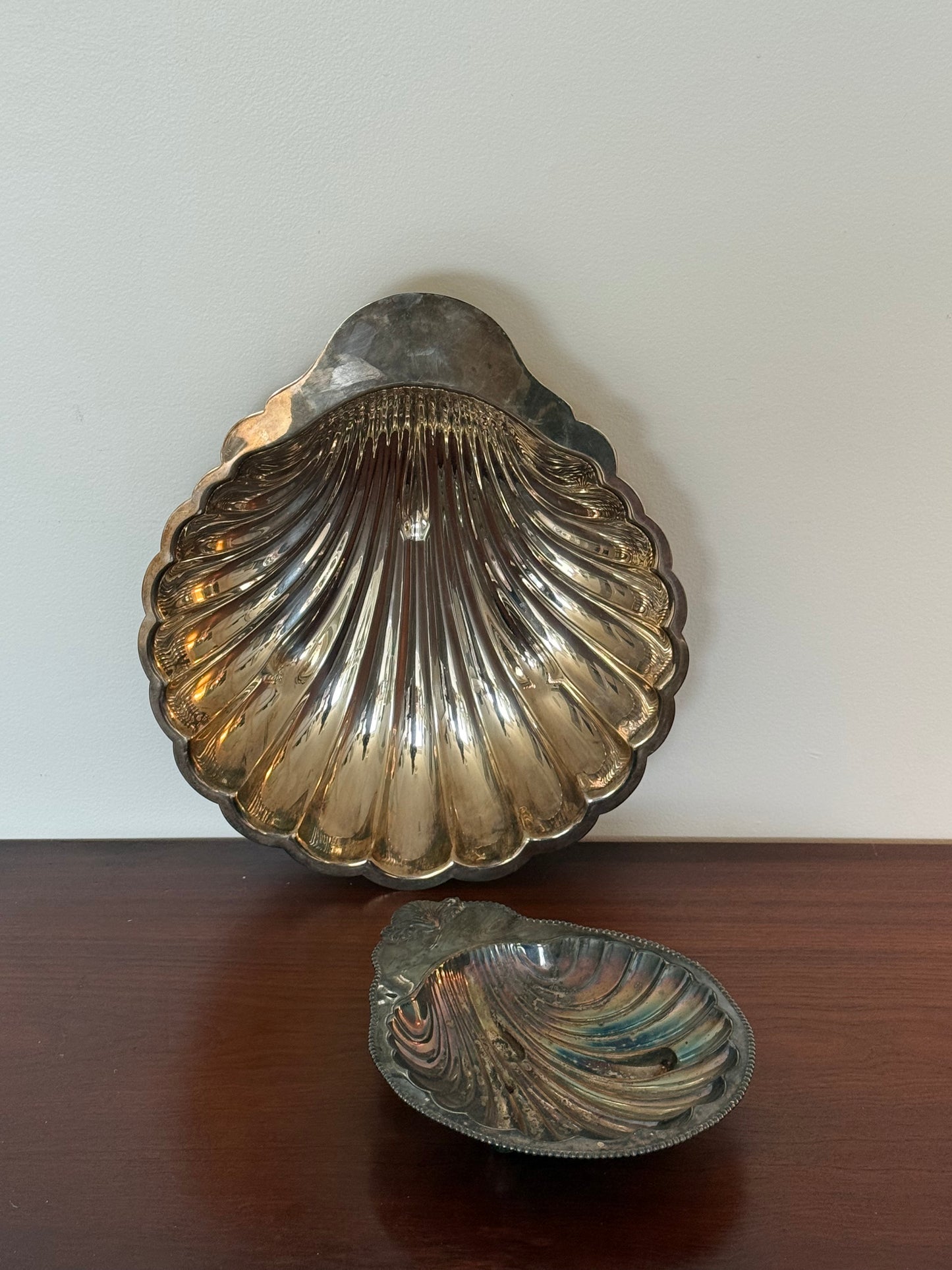 MCM silver plated  Shell Dishes