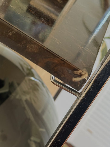 MCM Chrome and Marble étagère shelf