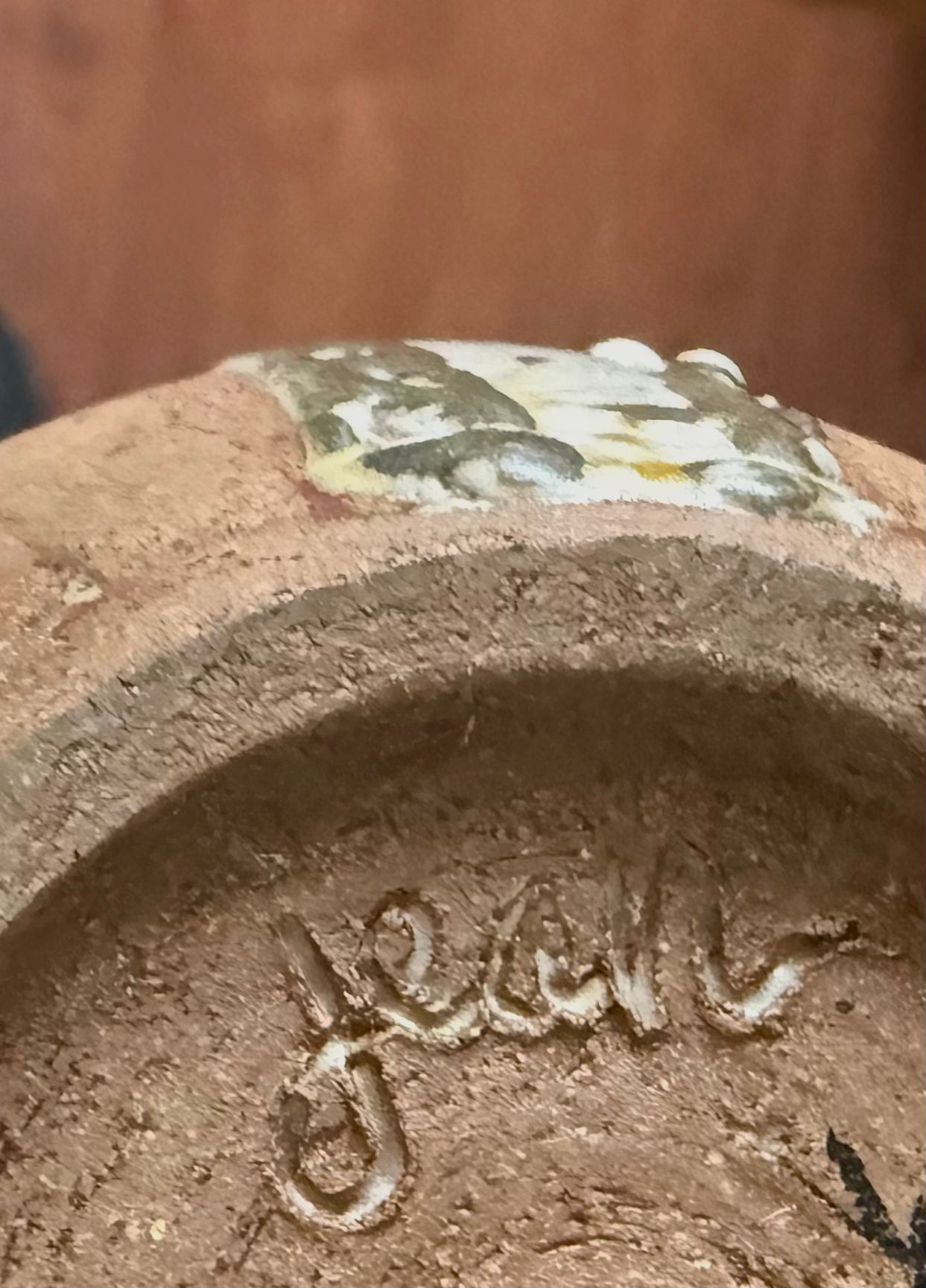 Signed  Pottery Vase