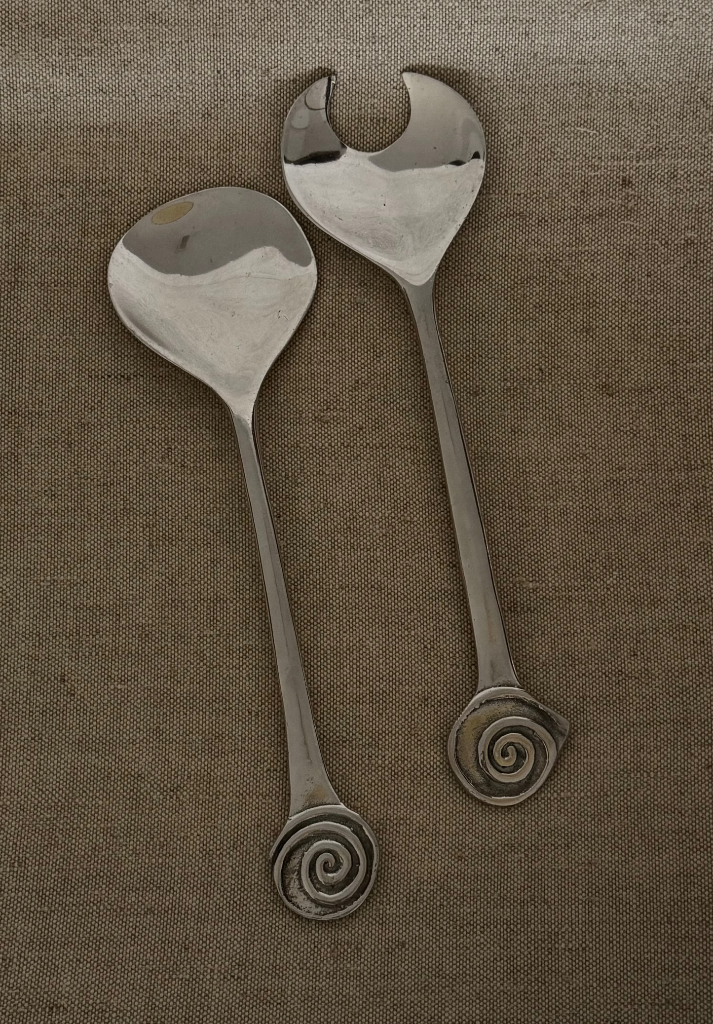 1990s Mariposa Aluminum Salad Serving Set