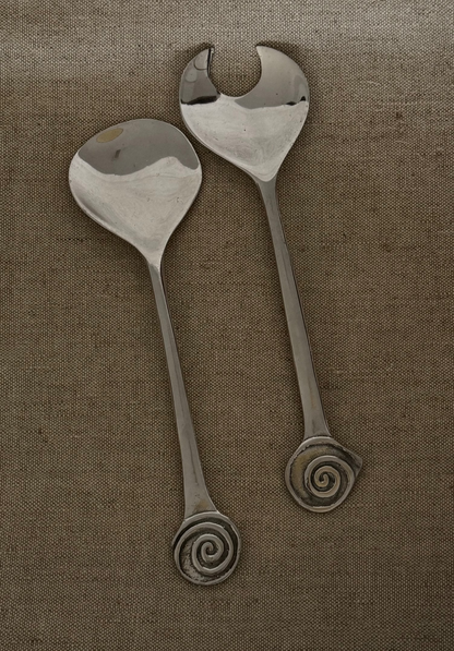 1990s Mariposa Aluminum Salad Serving Set