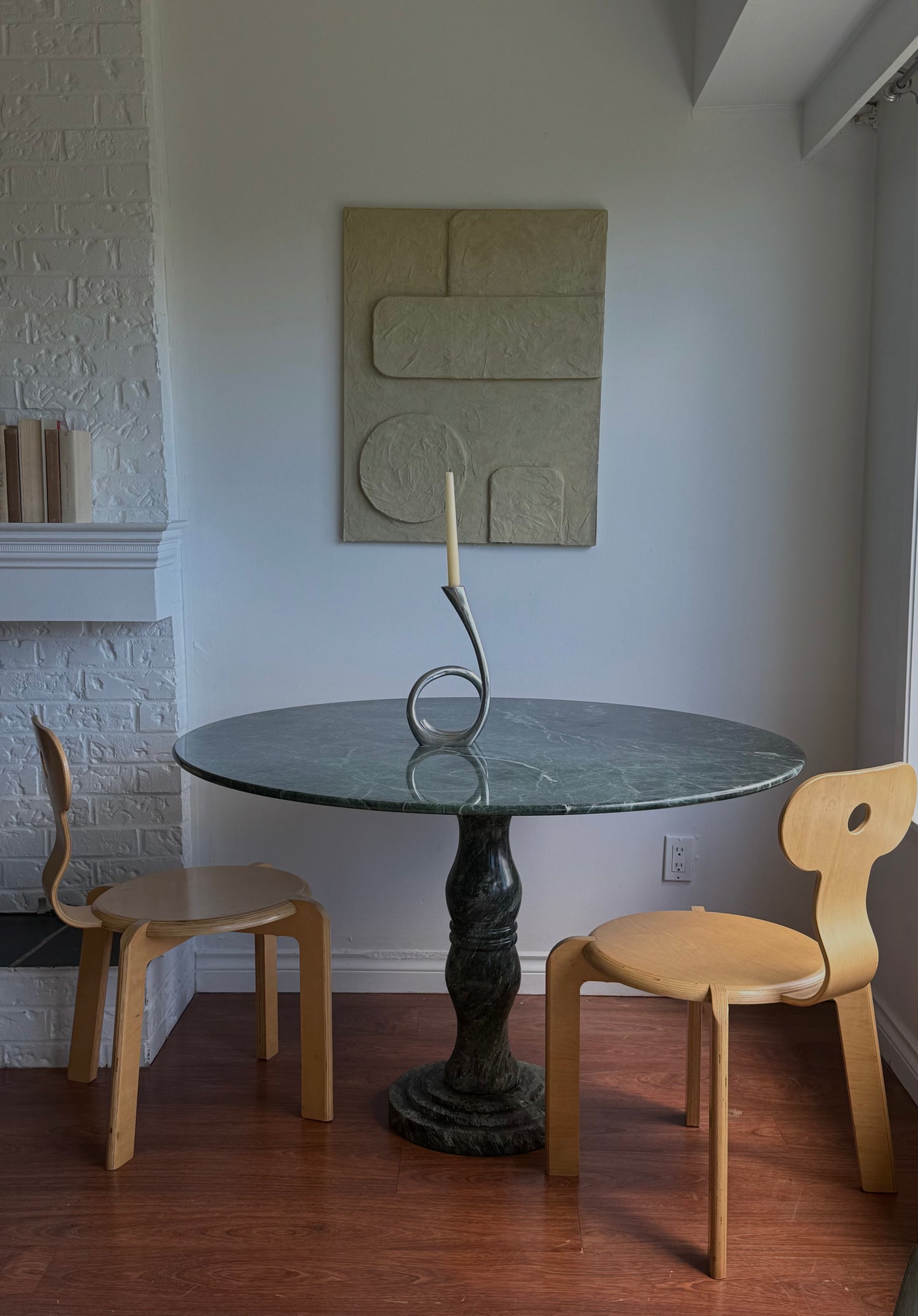 1980s VERDE ALPI MARBLE TABLE
