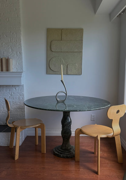 1980s VERDE ALPI MARBLE TABLE