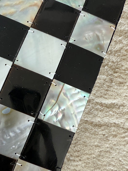 1980s Mother pearl and bone purse