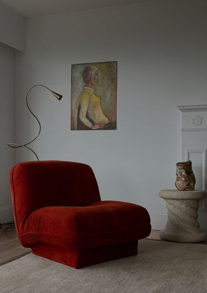 1980S CURVY VELVET CHAIR