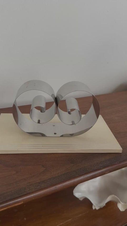 Vintage Chrome Spring Bookends