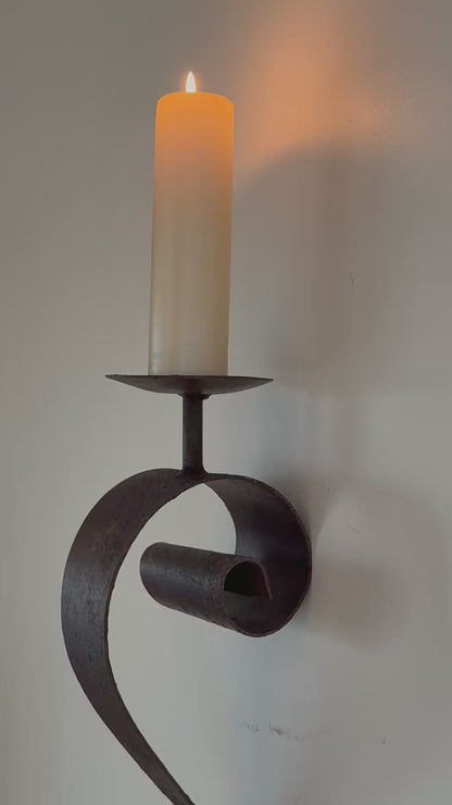 Post Mod Metal Wall Sconce Candle Holders