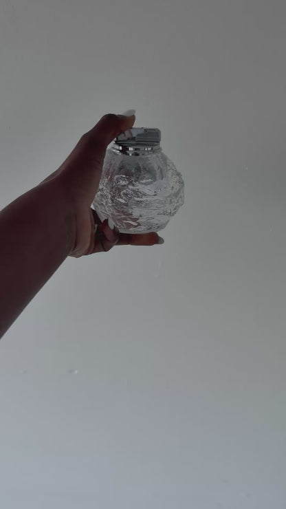 MCM  Textured Glass Snowball Table Lighter