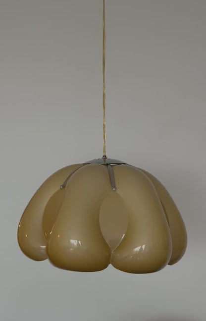 Ca. 1970s ACRYLIC And CHROME pendant light